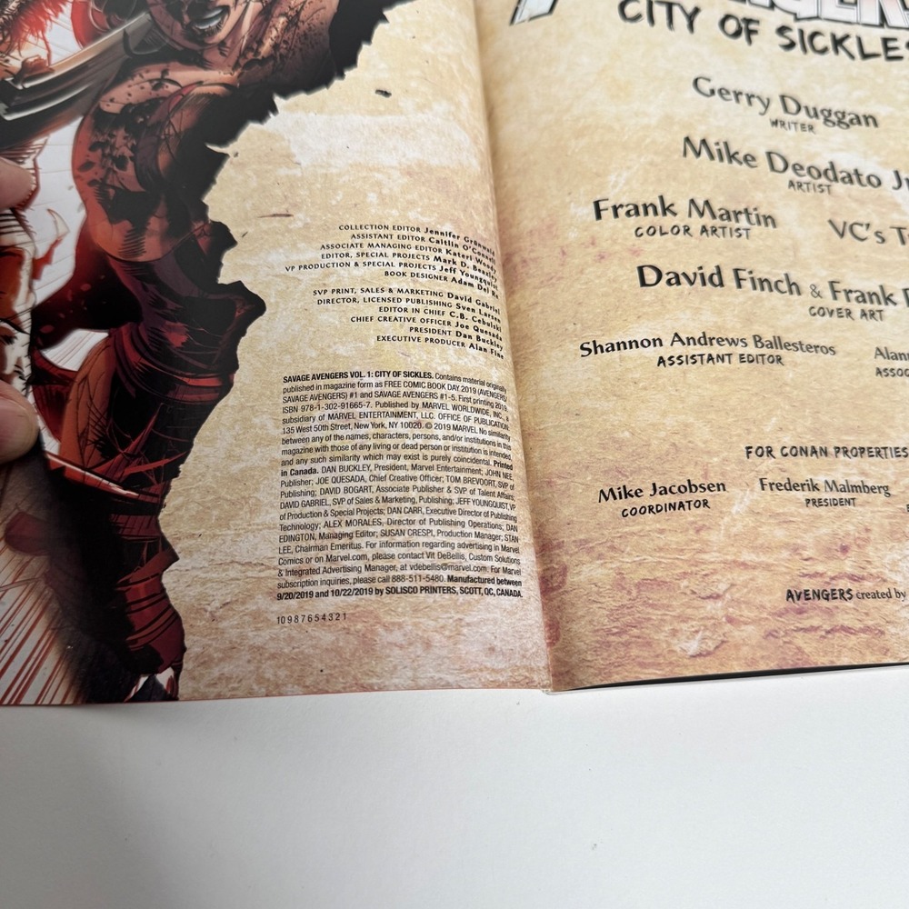 Marvel Savage Avengers City of Sickles Vol 1 Comic Book Gerry Duggan First Print - Picture 5 of 7
